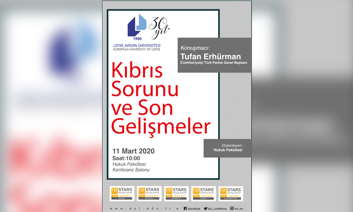 Erhürman LAÜ'de konferans verecek