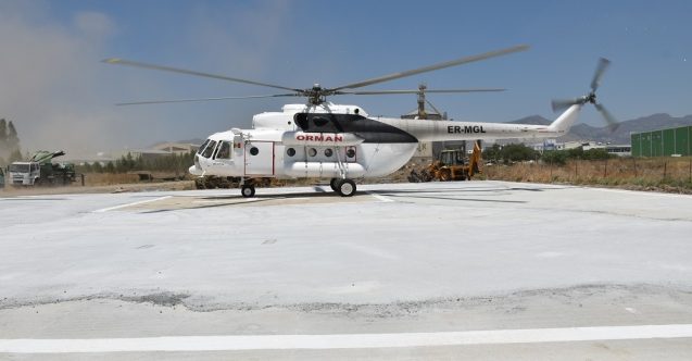 Helikopter sanayi bölgesinde, personel karantinada