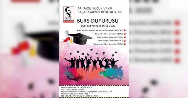 Dr. Fazıl Küçük Vakfı Burs başvuruları 8 Eylül’de sona eriyor