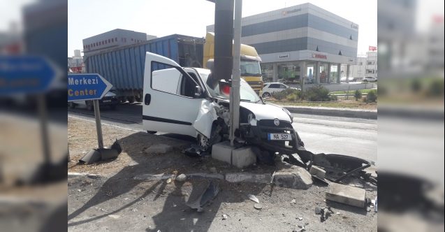 Lefkoşa'da korkutan kaza: 1 yaralı