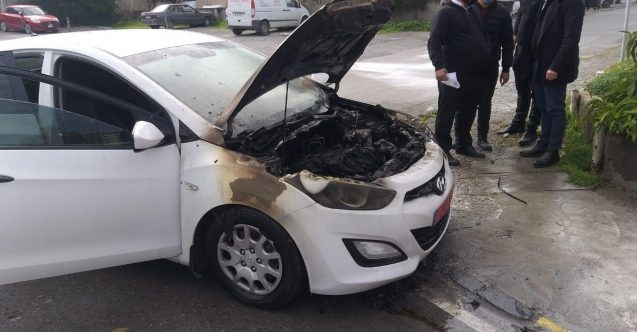 Araç kül oluyordu