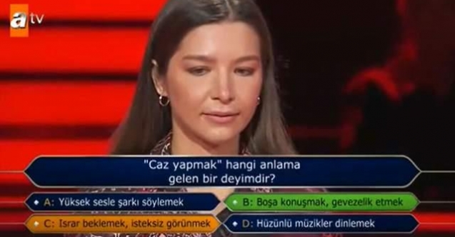 Aldığı eğitimi dakikalarca ballandıra ballandıra anlattı, ilk soruda elendi