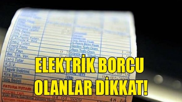 Kıb-Tek'ten elektrik borcunu ödemeyenler için uyarı