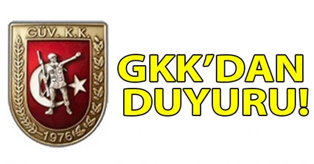 GKK'dan duyuru