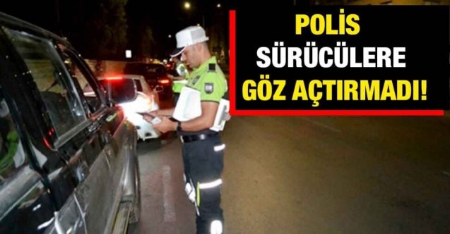 Bir gecede 99 araç trafikten men edildi
