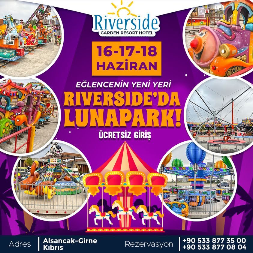 Haydi çocuklar Riverside Lunapark’a