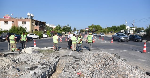 Girne-Alsancak anayolunda üçüncü etap başladı