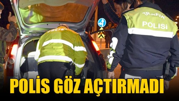 Bir gecede 861 sürücüye ceza
