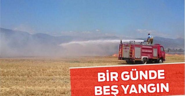 Bir günde beş yangın