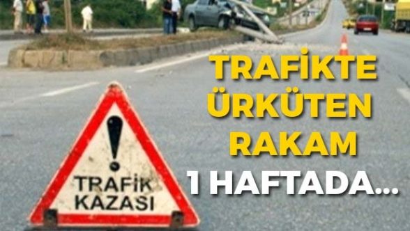 Bir haftada 81 kaza, 23 yaralı, 6 milyon TL zarar