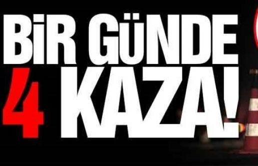 Dört trafik kazası, iki yaralı, üç tutuklu